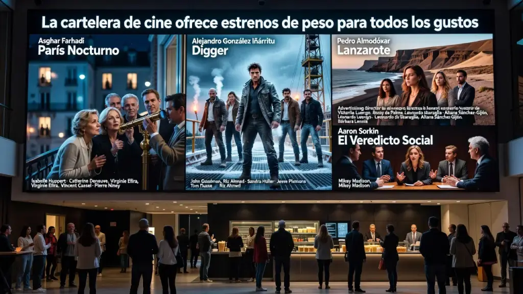La cartelera de cine ofrece estrenos de peso para todos los gustos